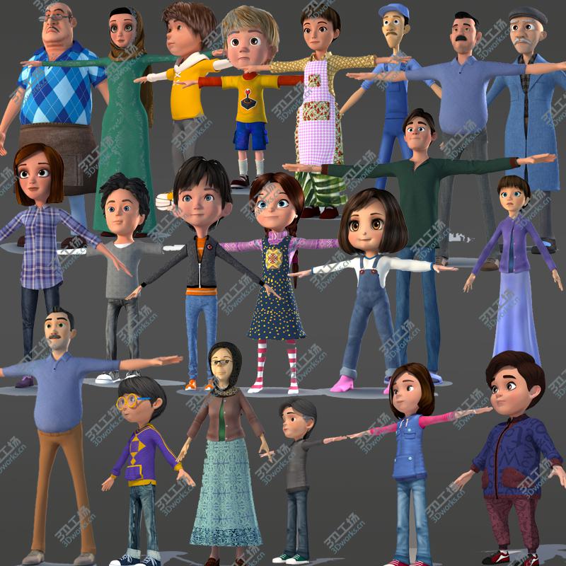 images/goods_img/2021040232/TOON CHARACTER BUNDLE 3D model/1.jpg